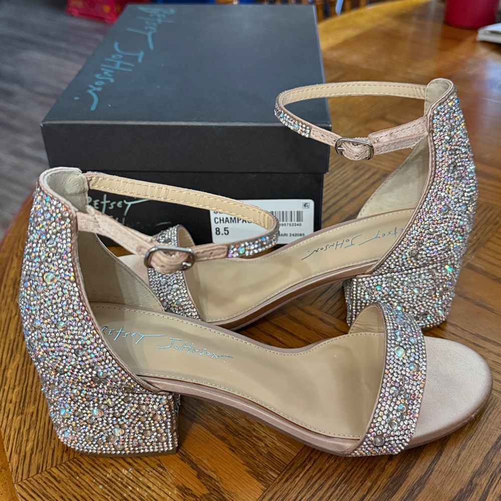 Betsey Johnson Sparkling Rhinestone Sandals